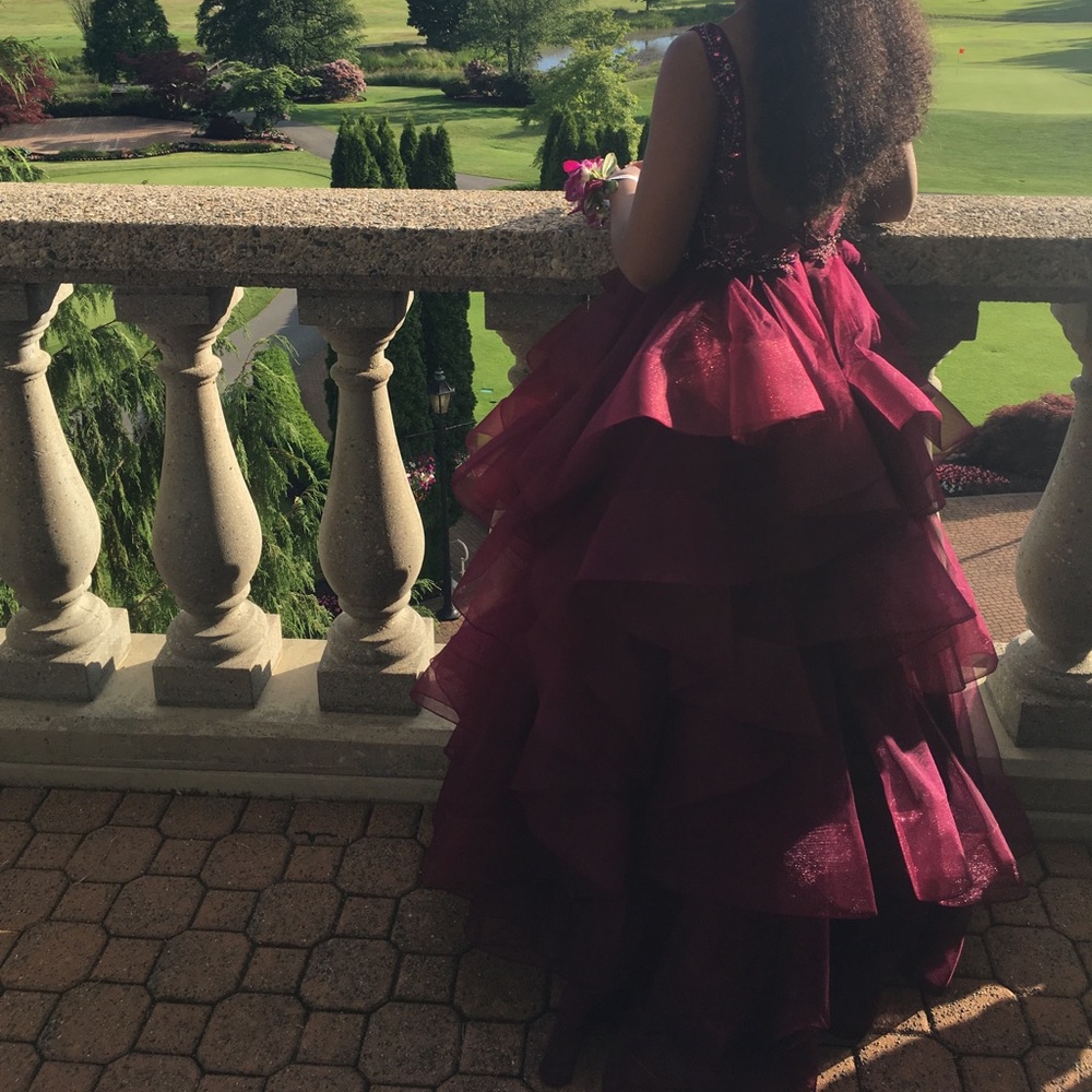 Ellie Wilde Beaded V-Neck Ballgown / Prom Dress - Picture 5 of 5